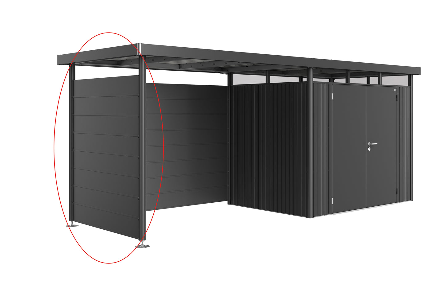 Parete laterale per tettoia Highline Biohort
